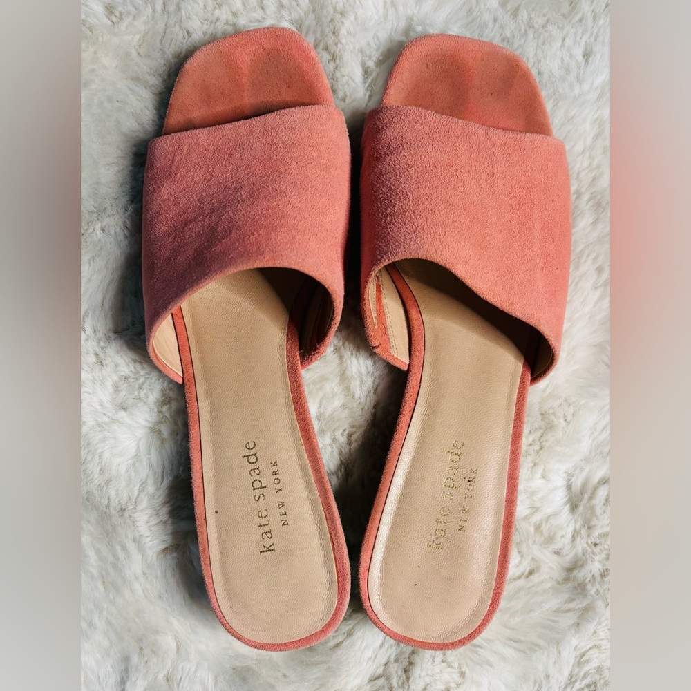 Kate Spade Citrus Slide Sandals in Vibrant Coral Color Size: 6.5 - Picture 5 of 6
